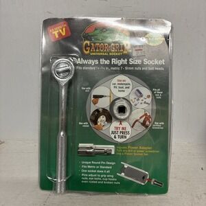 GATOR GRIP 01189 Universal Socket 3-Piece Set 3/8" ETC-200 New Old Stock 2005